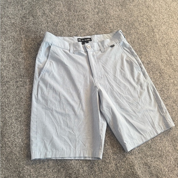 Travis Mathew Shorts Men’s Size 30 Baby Blue Chino Flat Front Performance Golf - Picture 3 of 12